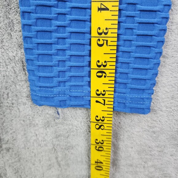 Womens Blue High-Waisted Textured Butt Shaping Leggings Size XL - Picture 10 of 11